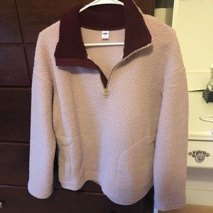 old navy fleece quarter zip